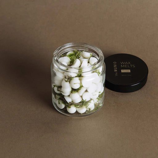 Moss mini soy wax melts in a glass votive-Stera