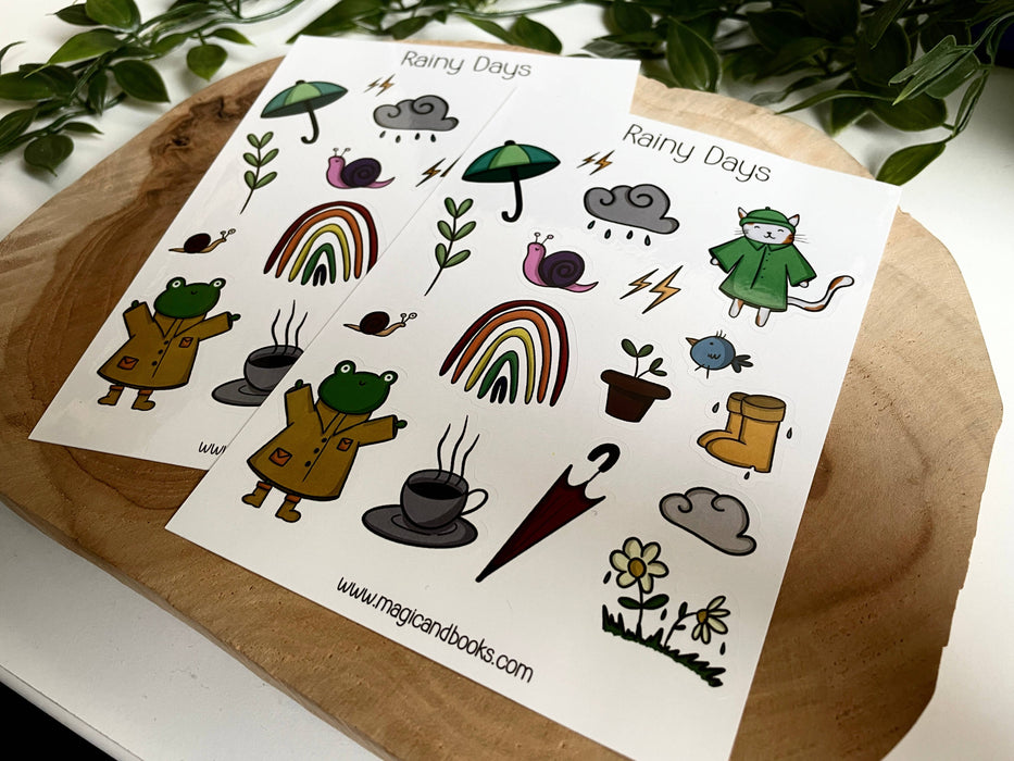 Rainy Days stickervel-Stera