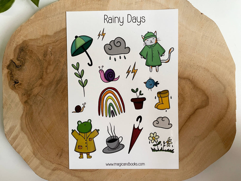 Rainy Days stickervel-Stera