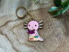 Reading Axolotl metalen emaille sleutelhanger-Stera