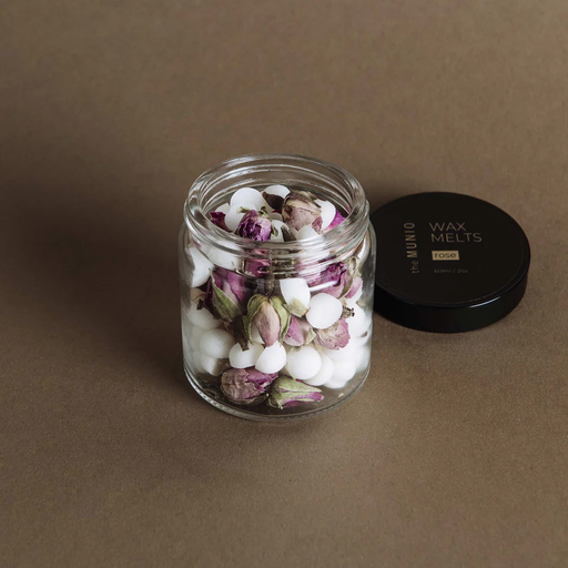 Rose mini soy wax melts in a glass votive-Stera