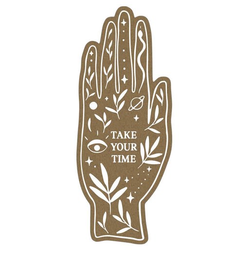 STICKER TAKE YOUR TIME - DUURZAAM KRAFTPAPIER - HAND-Stera