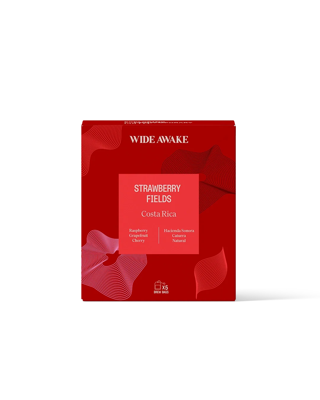 Zak Strawberry Fields Brew Bags van Wide Awake (officiële foto)