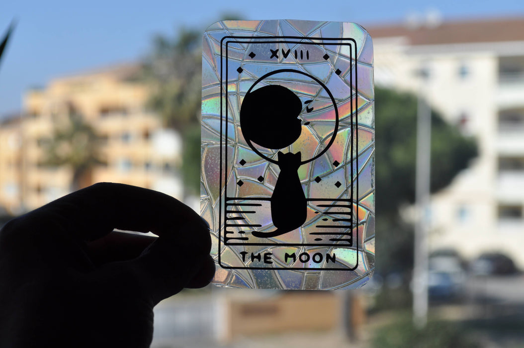 Sun Catcher Moon Tarotkaartstickers: Zwart-Stera