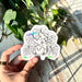 Sun Catcher Sticker - Corgi-hond met Monstera deliciosa-bladeren-Stera