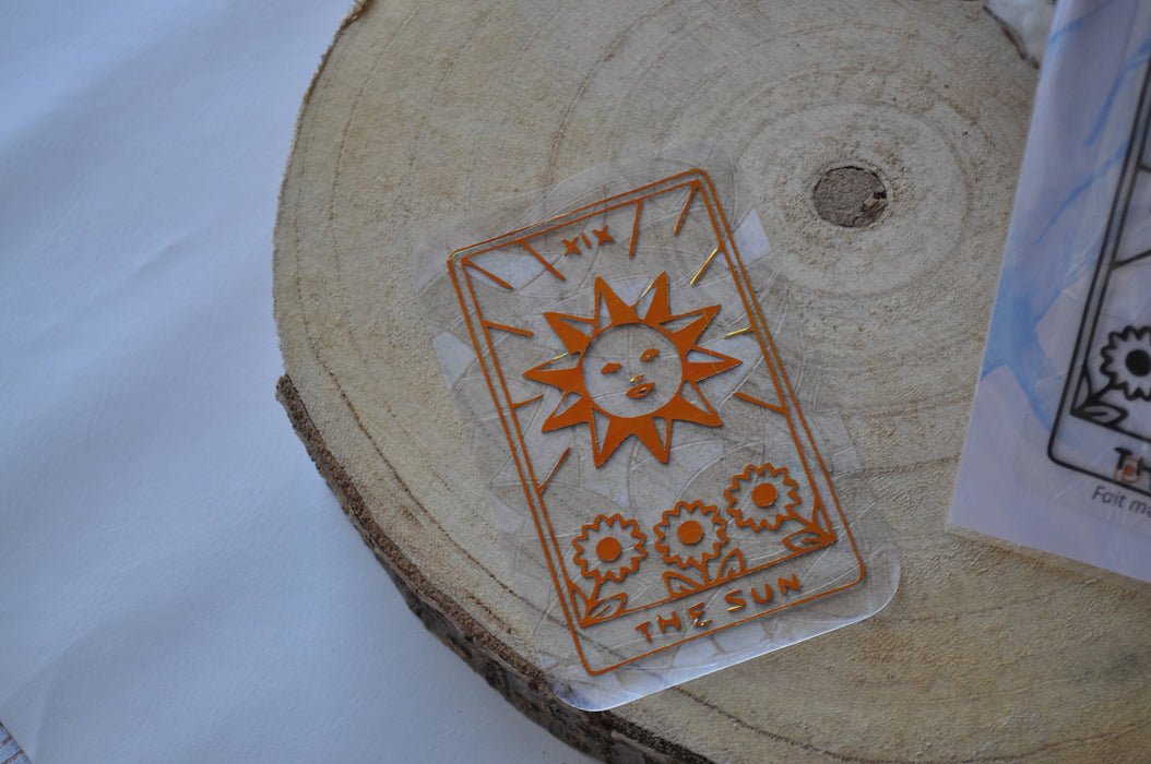 Sun catcher sun tarot kaartstickers: Zwart-Stera