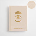 THINKING OF YOU - GOUDEN EDITIE - POSTKAART - BOEKDRUK GOUDFOLIE -Stera