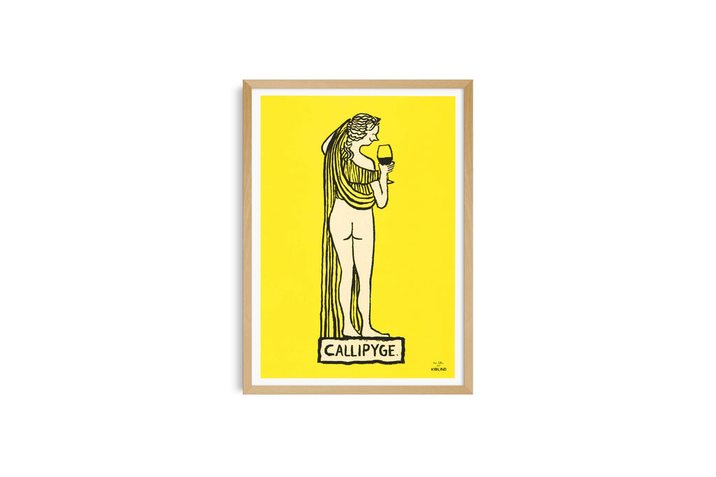 Risografieposter 'Callipyge' van Jean Jullien, gedrukt door KIBLIND Atelier