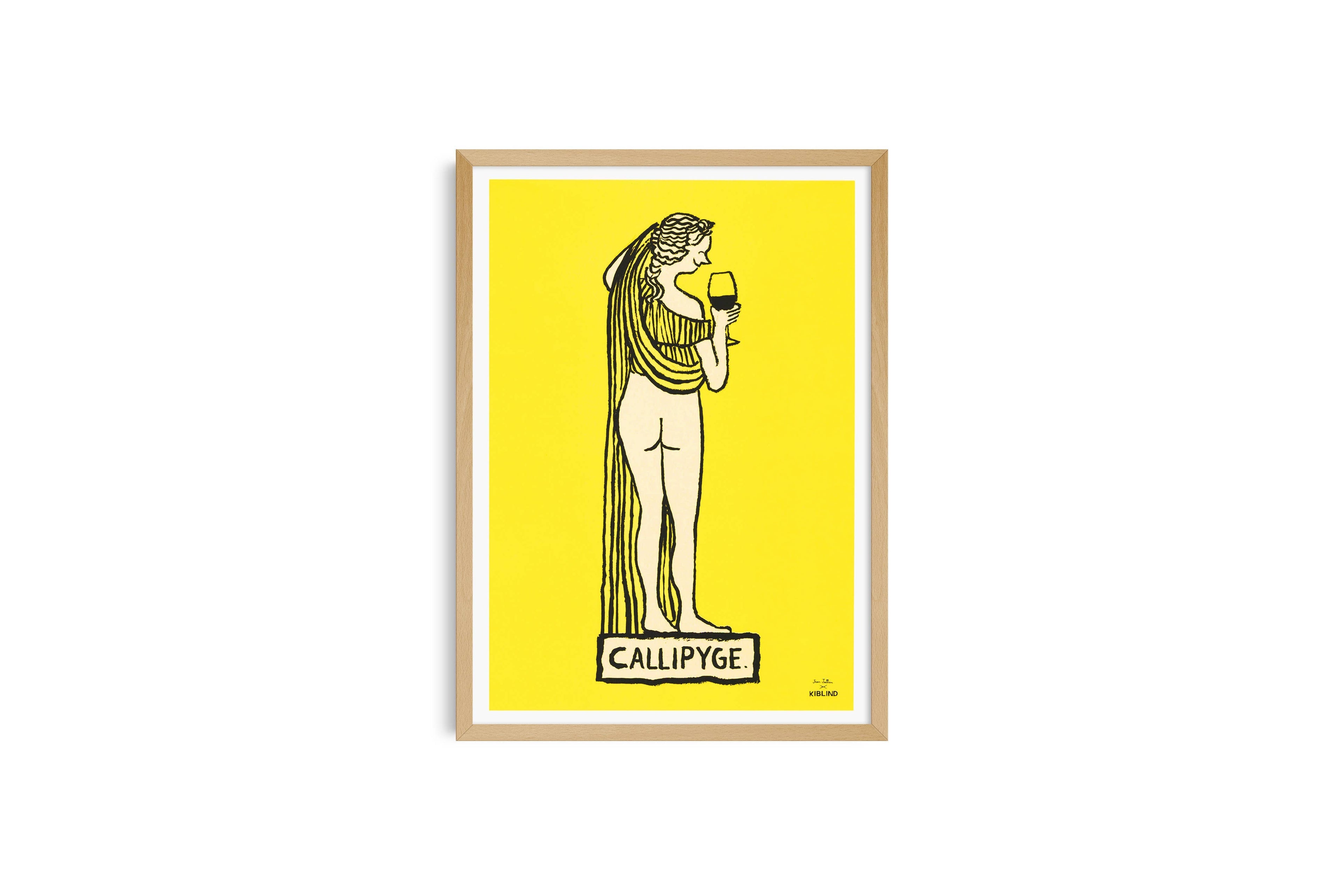 Risografieposter 'Callipyge' van Jean Jullien, gedrukt door KIBLIND Atelier