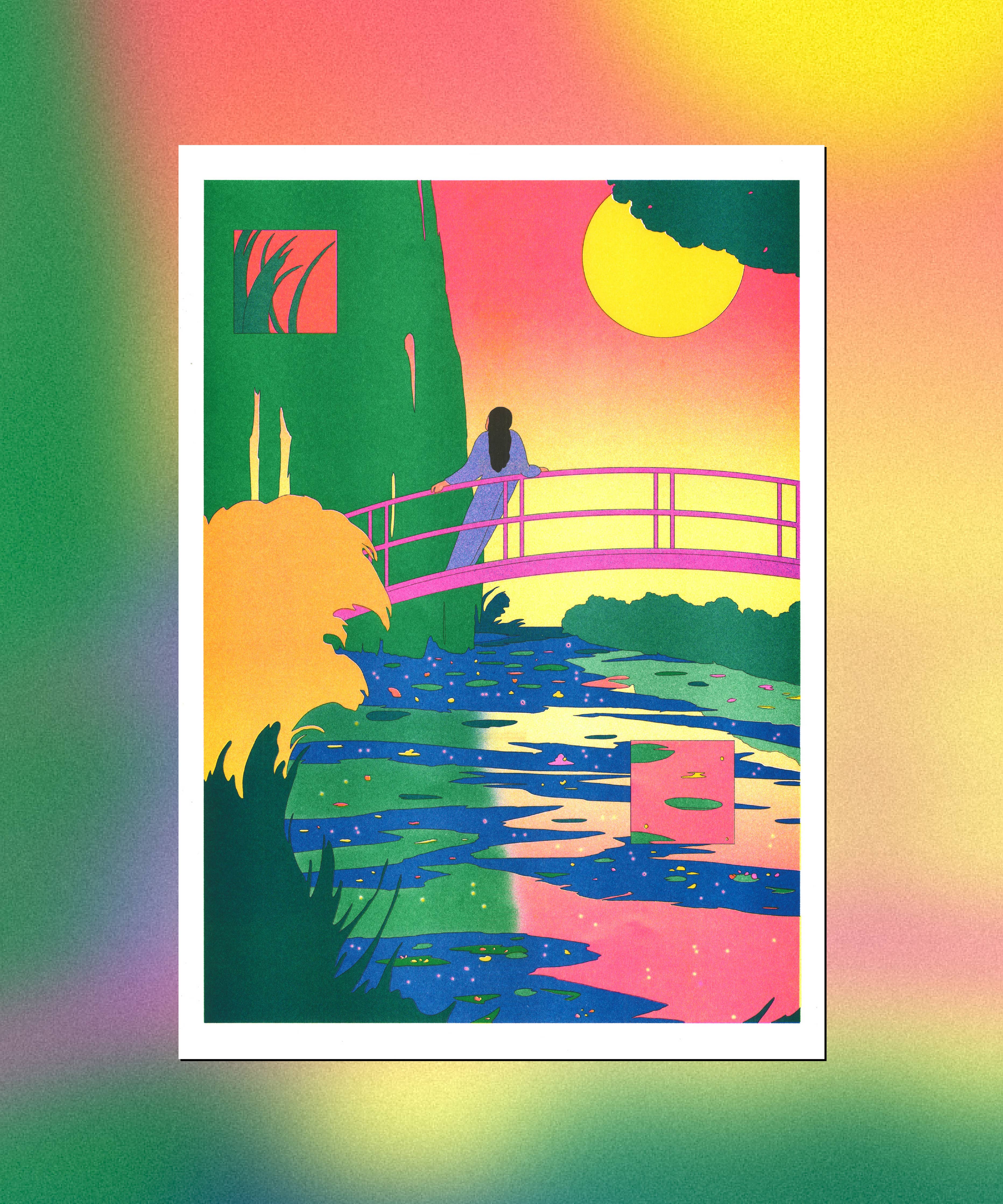 Poster De Waterlelievijver naar Monet aan de muur, sfeerbeeld