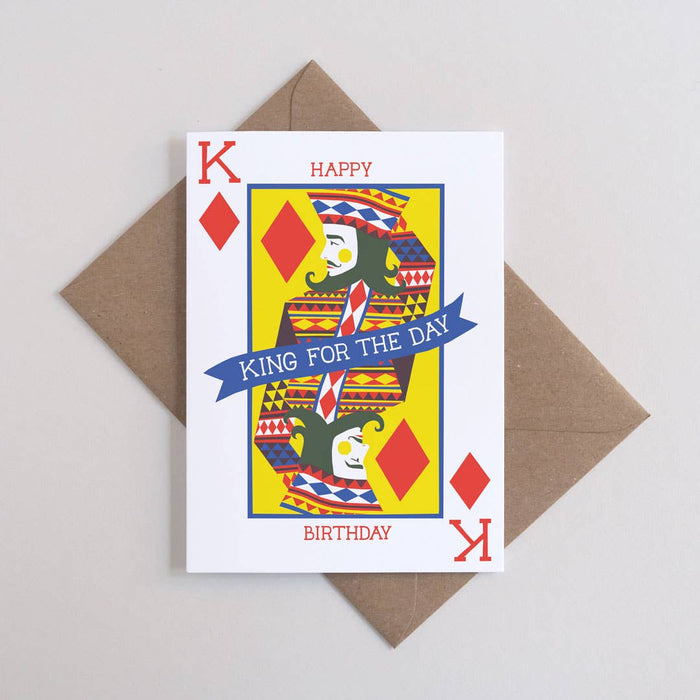 Koning | Verjaardagskaart | Speelkaart, koning voor een dag