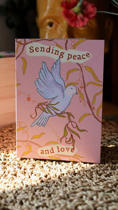 Vrede en Liefde Duif A6 Wenskaart