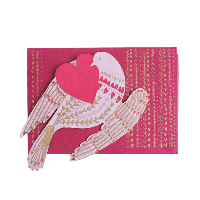 Heart Bird Greeting Card