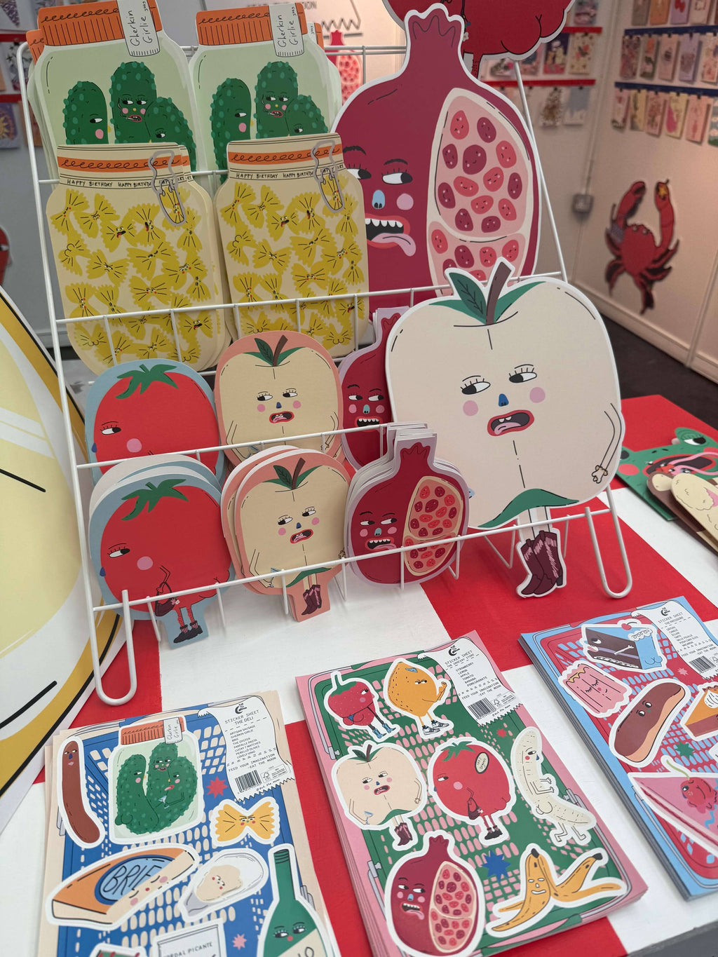 Grote stickers van het stickervel The Deli, detail