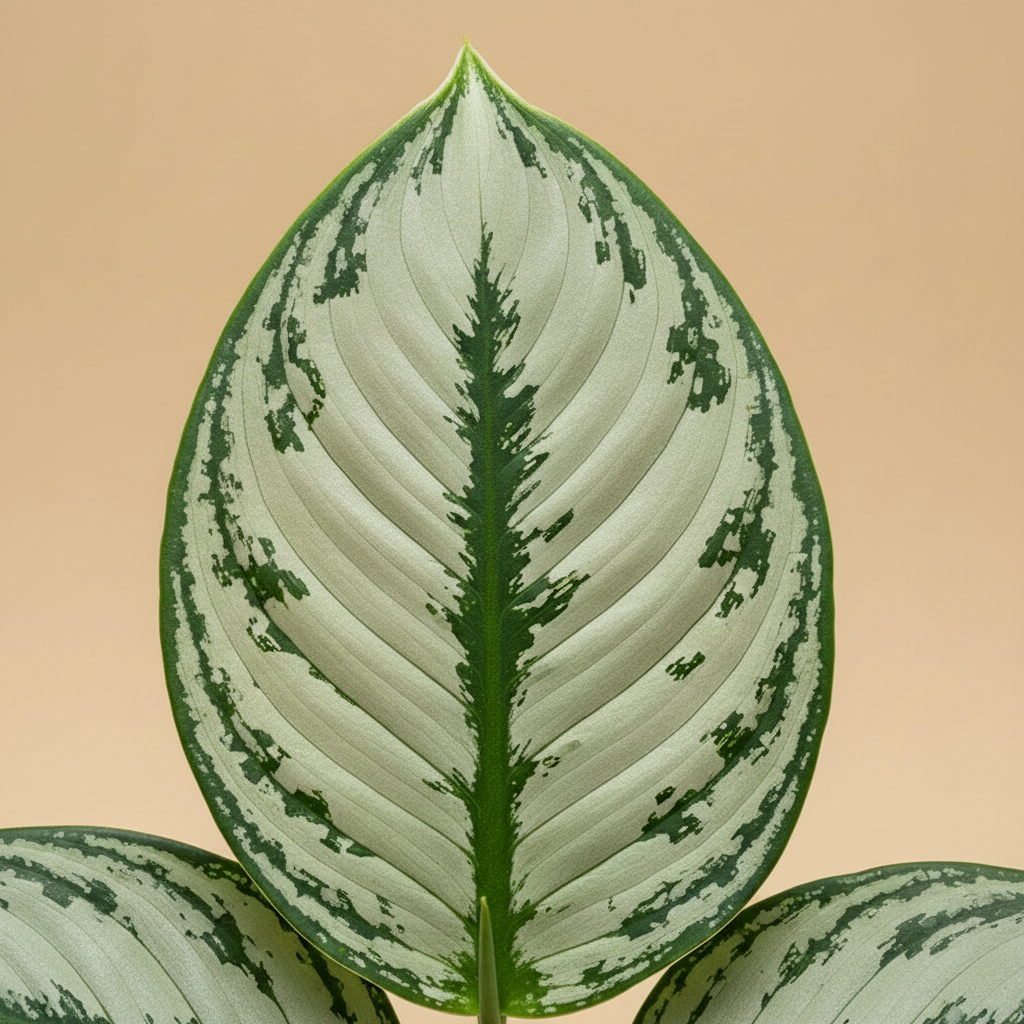 Aglaonema 'Silver Bay' – close-up blad