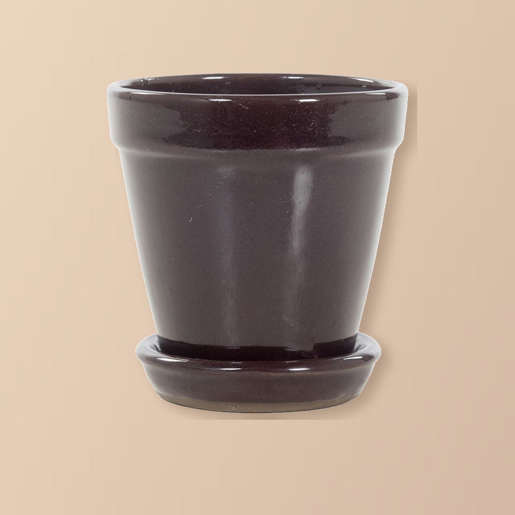 Keramische pot paars Ø11 × 12 cm