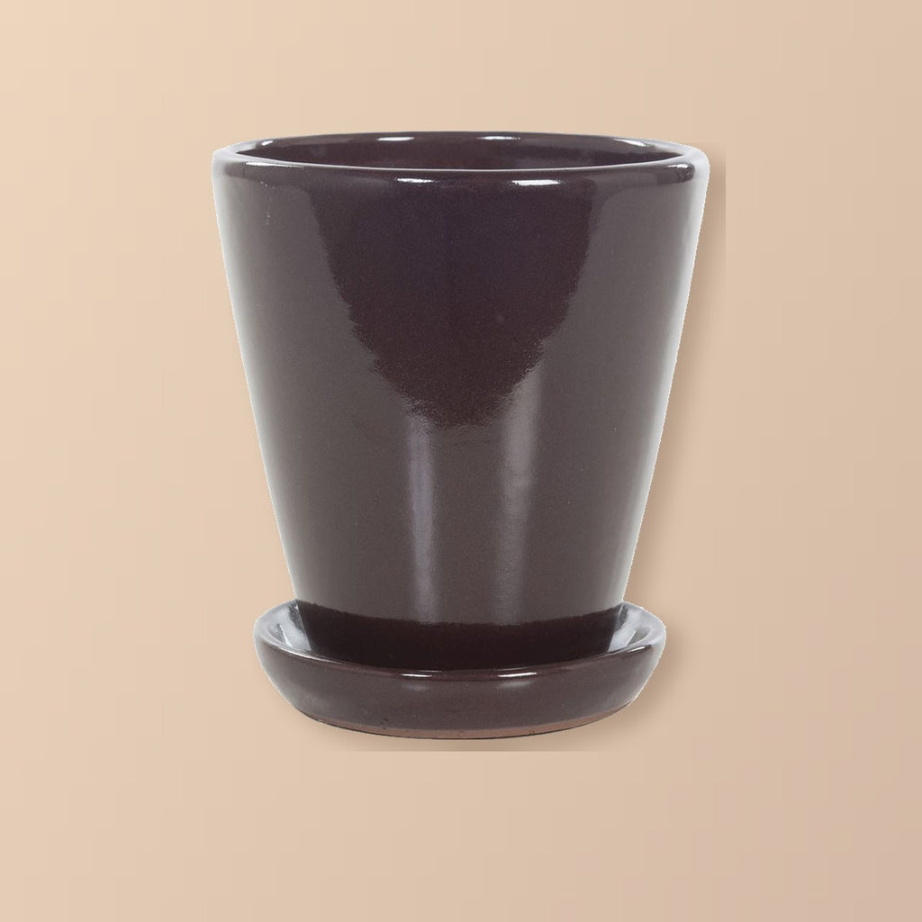Keramische pot paars Ø16 × 17 cm