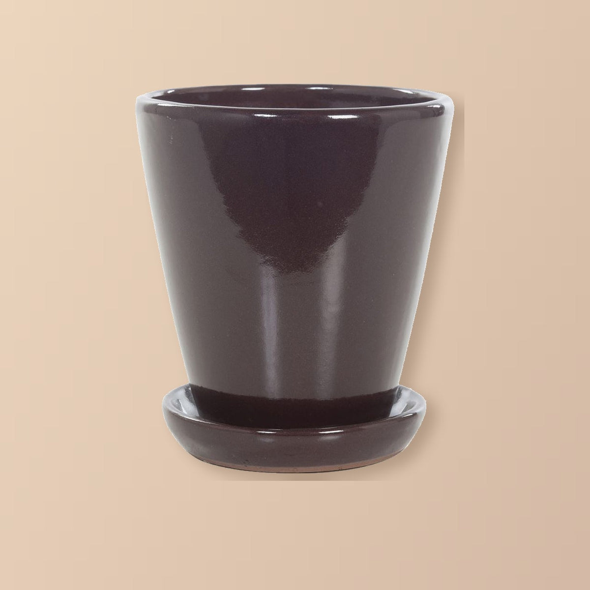 Keramische pot paars Ø16 × 17 cm
