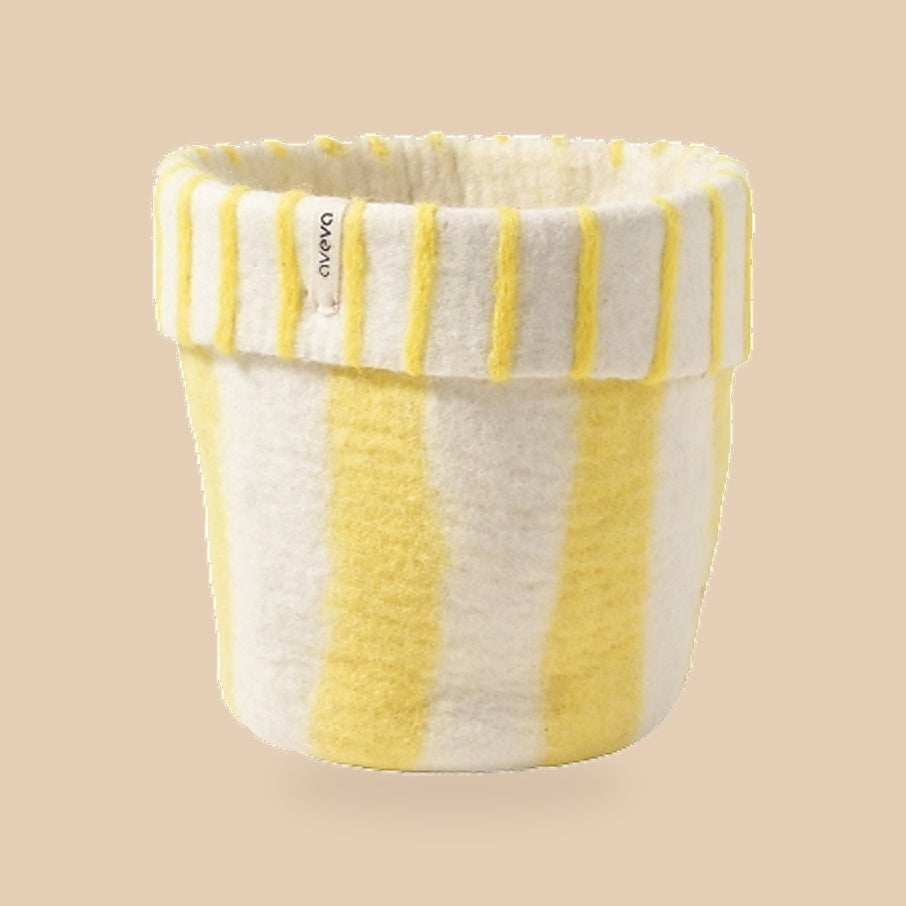 Wollen bloempot – Lemonade – L, beige studio