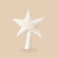 Wollen kerstster – Wit-rood, beige studio