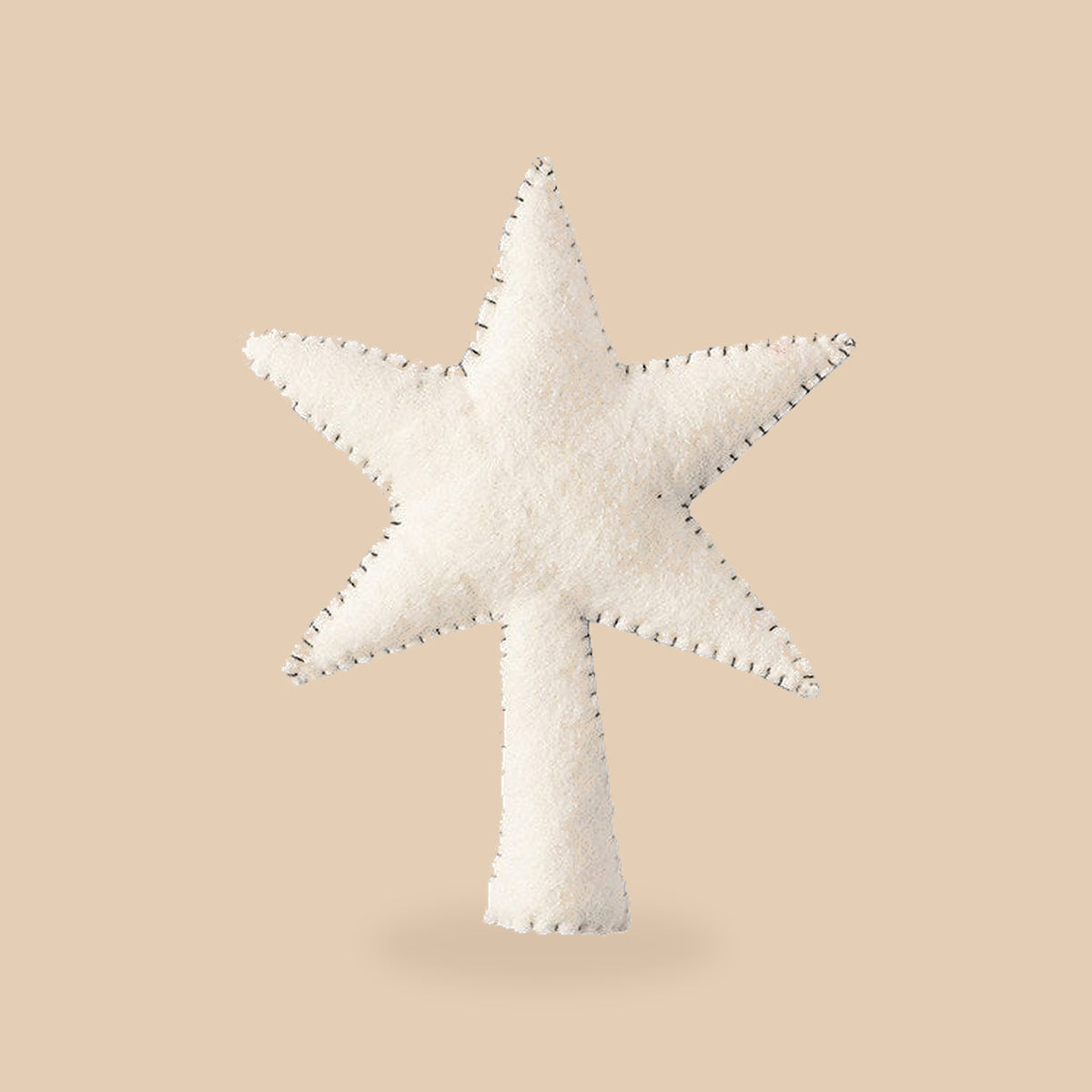 Wollen kerstster – Wit-zwart, beige studio