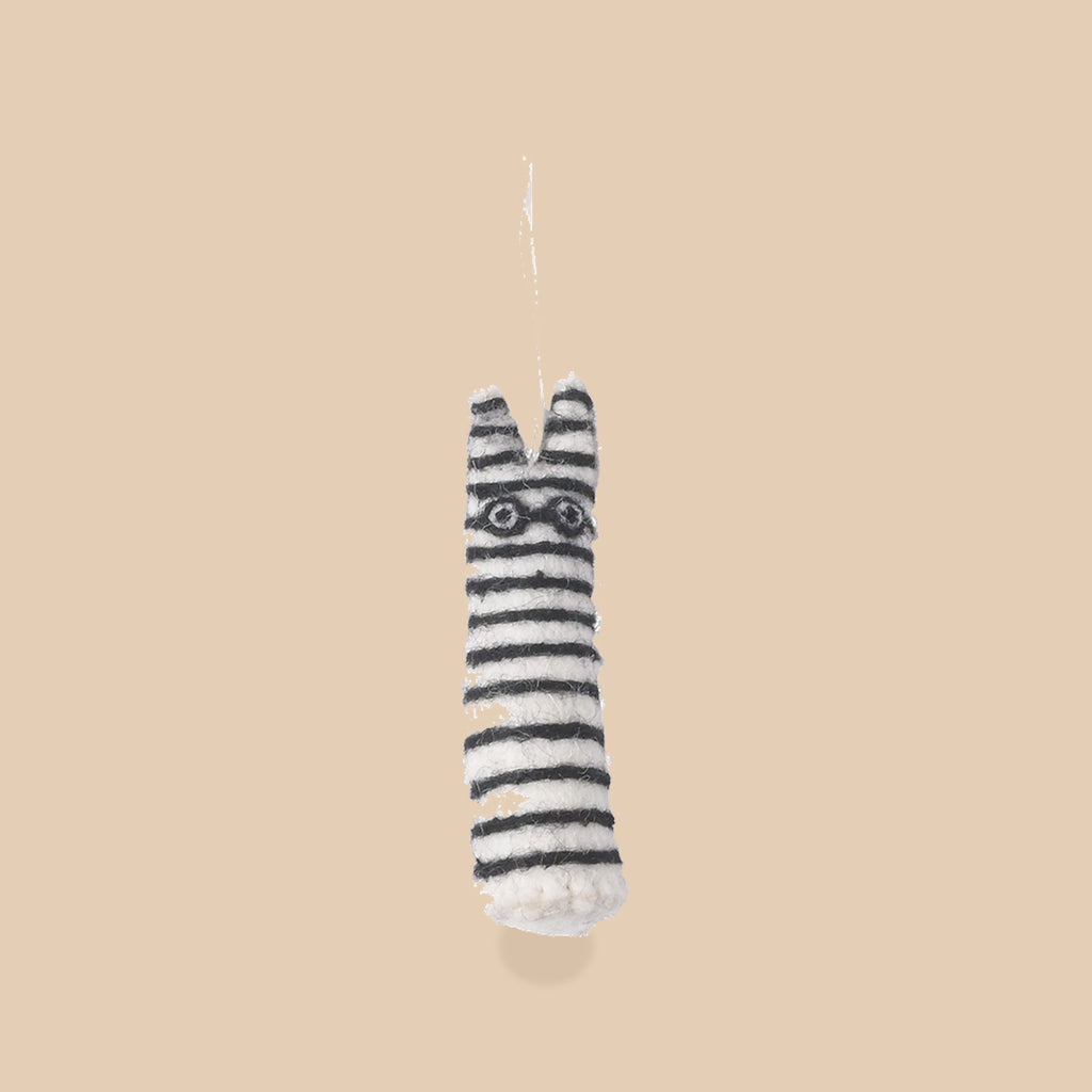 Wollen hangertje The Curious – Strepen, beige studio