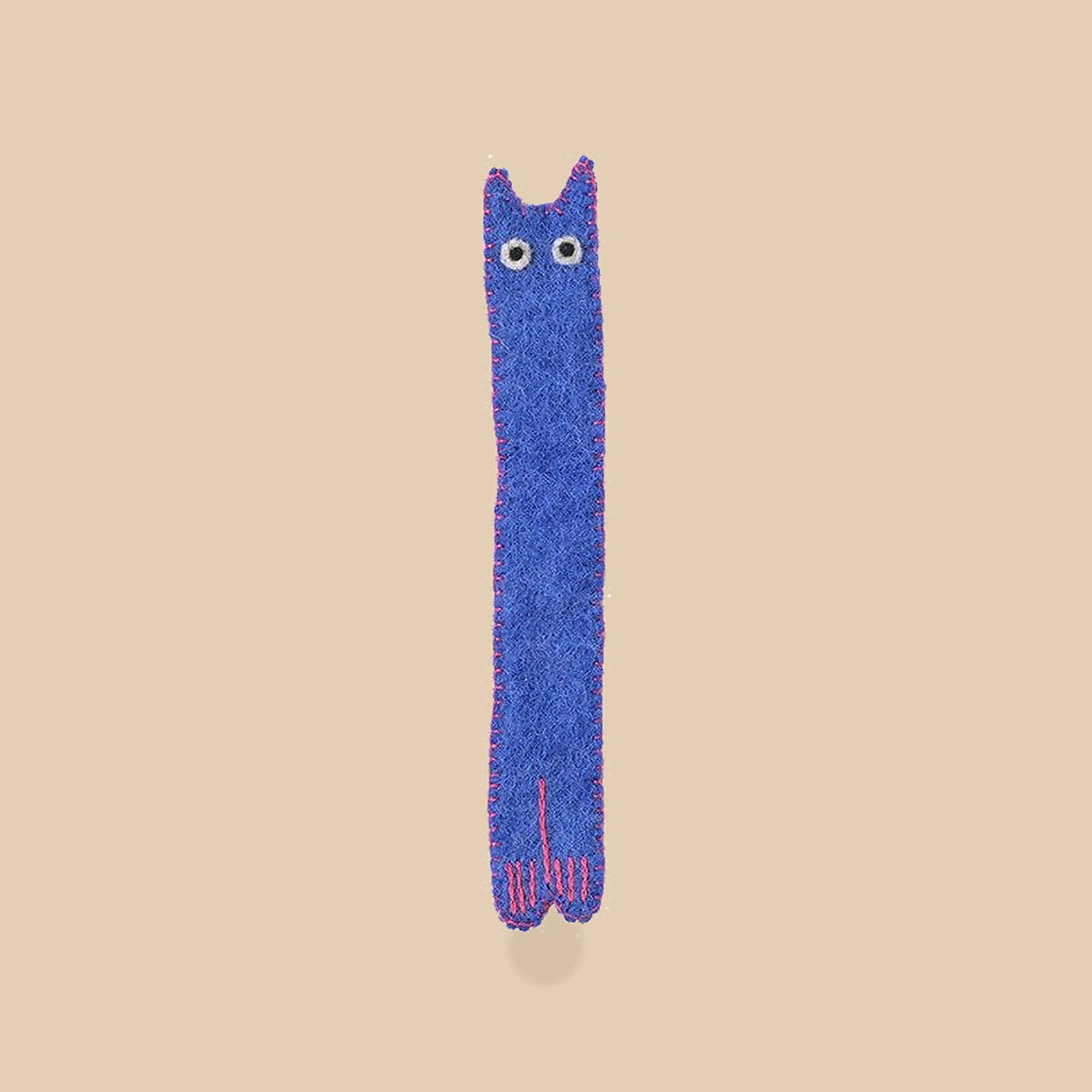 Wollen boekenlegger The Curious – Felblauw, beige studio