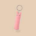 Wollen sleutelhanger The Curious roze-paars, beige studio