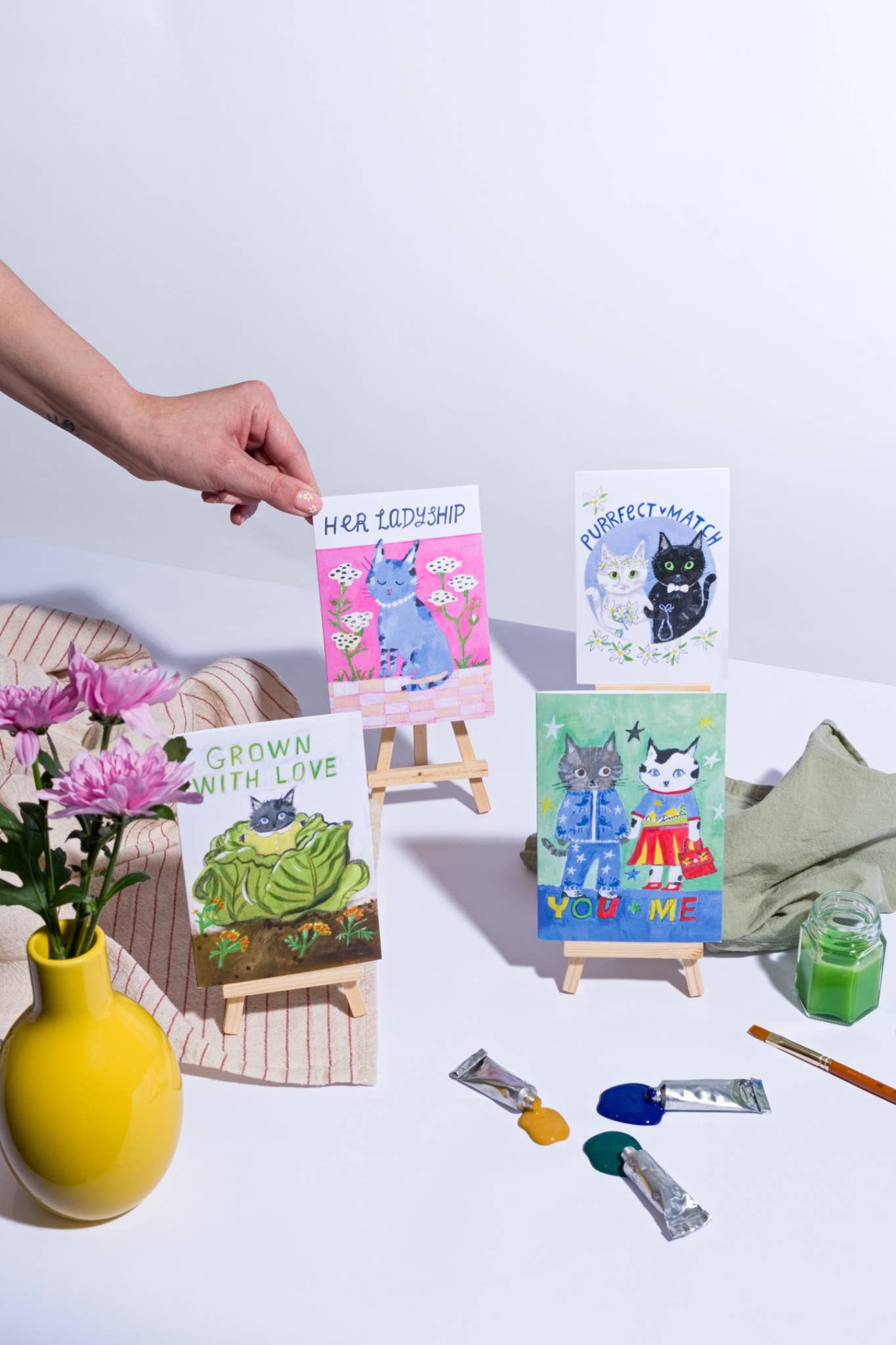 Purrfecte Match Trouwkaart | Kattenkaarten | Kattenwenskaarten