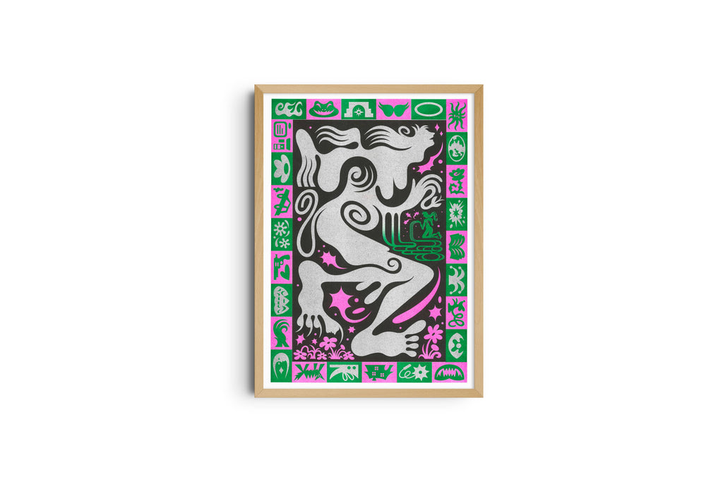 Risografieposter 'If you could have anything' van Benedikt Luft, gedrukt door KIBLIND Atelier