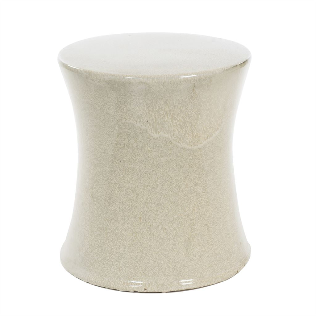 Keramische kruk cream Ø32 × 38 cm