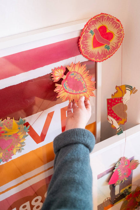 Garland sewn with hearts