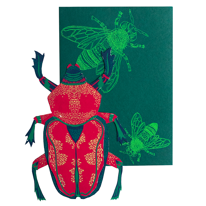 Scarab Beetle wenskaart