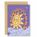 Verjaardagskaart Rondje om de zon met zonnenreuzenrad, Eat the Moon