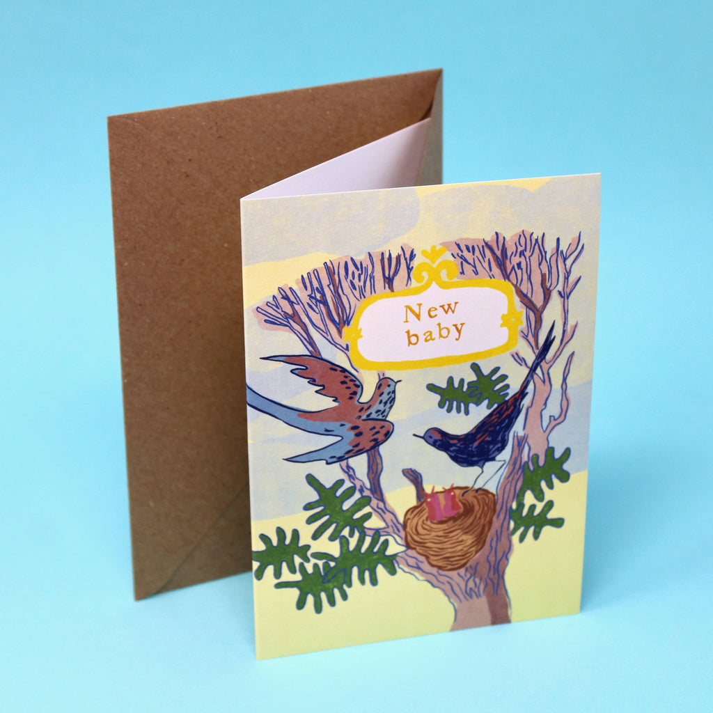 Nieuwe Wenskaart voor Baby Vogel