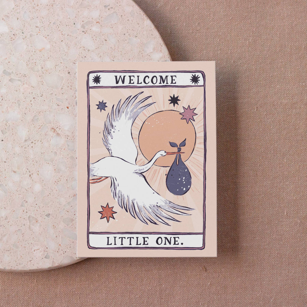 Stork New Baby Card | Genderneutrale babykaarten | Adoptie