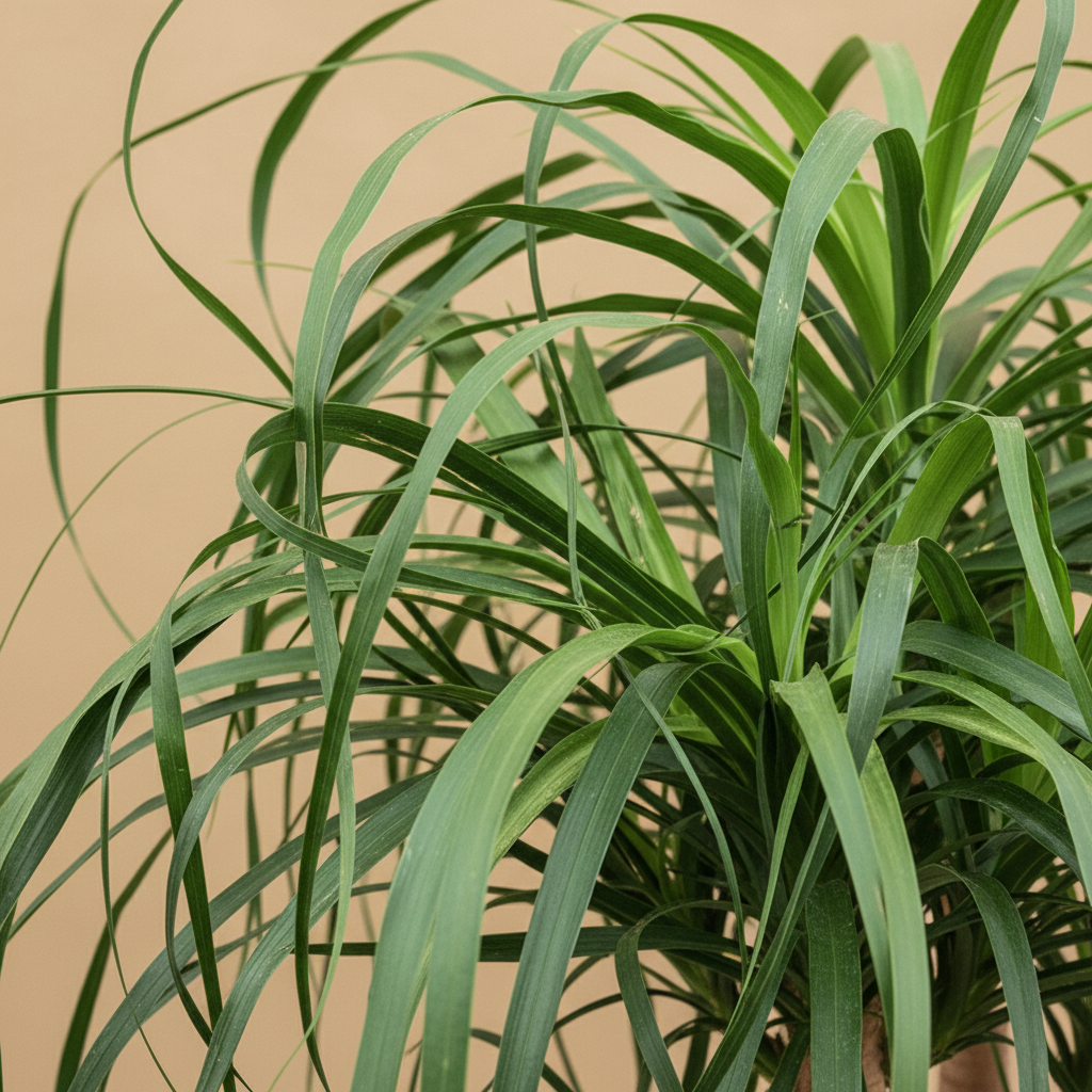Beaucarnea recurvata – close-up bladstructuur