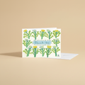 Bedankkaart met zaailingen van Holsen Studio, A6 wenskaart voor plantenliefhebbers