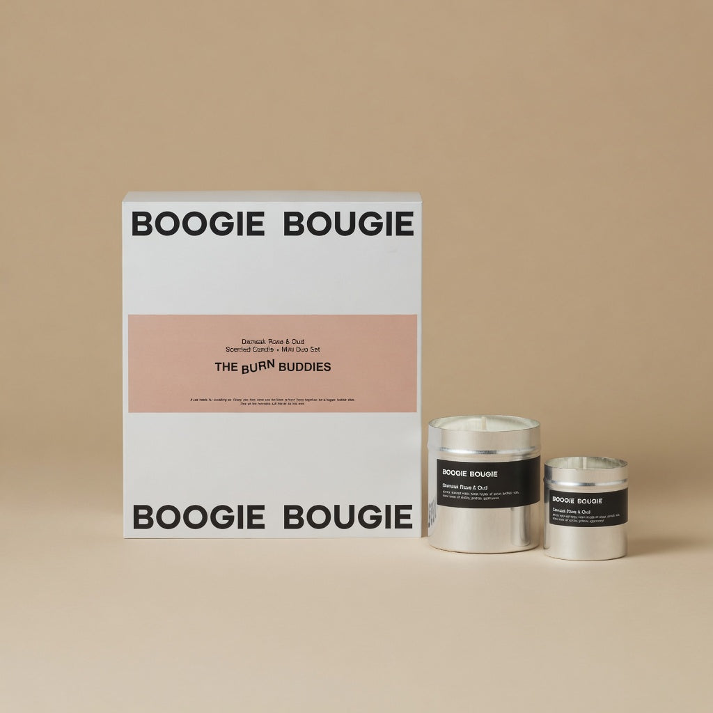 Boogie Bougie The Burn Buddies Damask Rose & Oud, set, beige studio