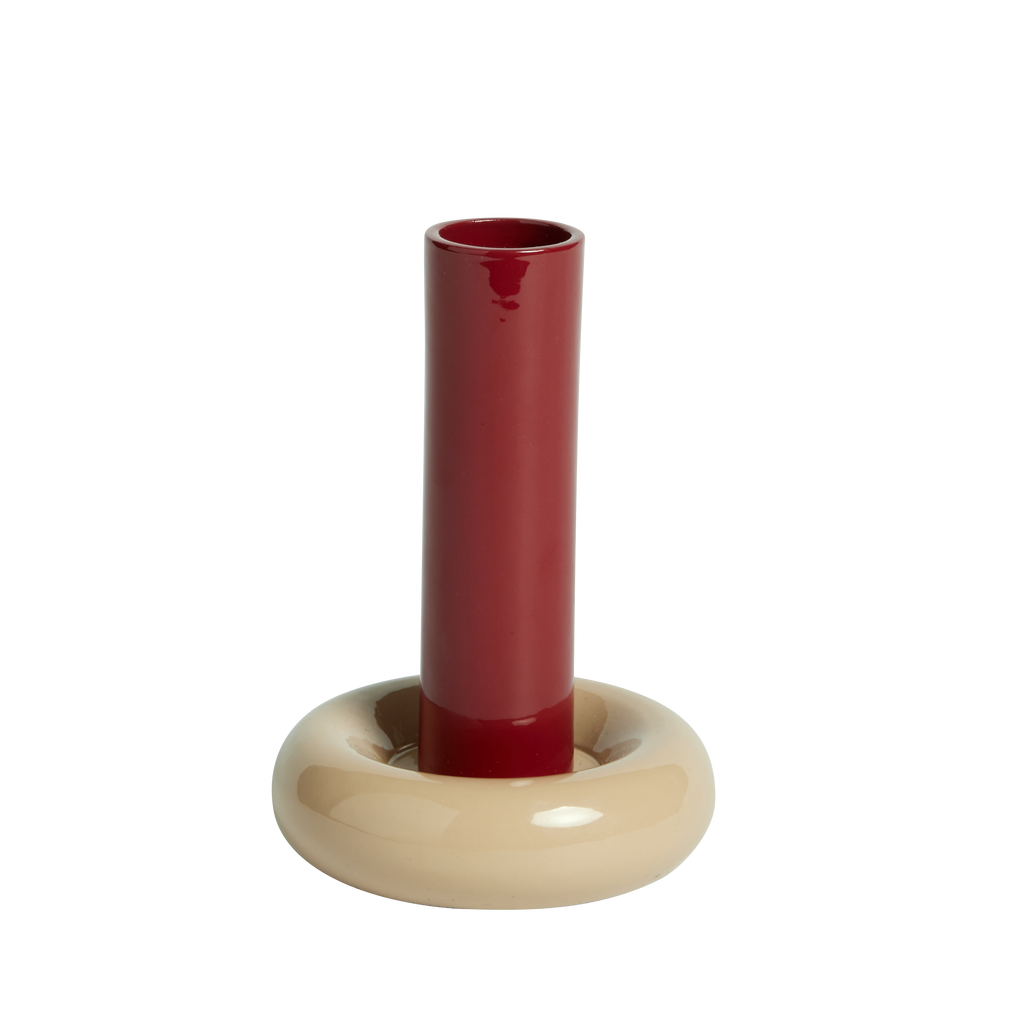 Kaarsenhouder Donut L - Bordeaux