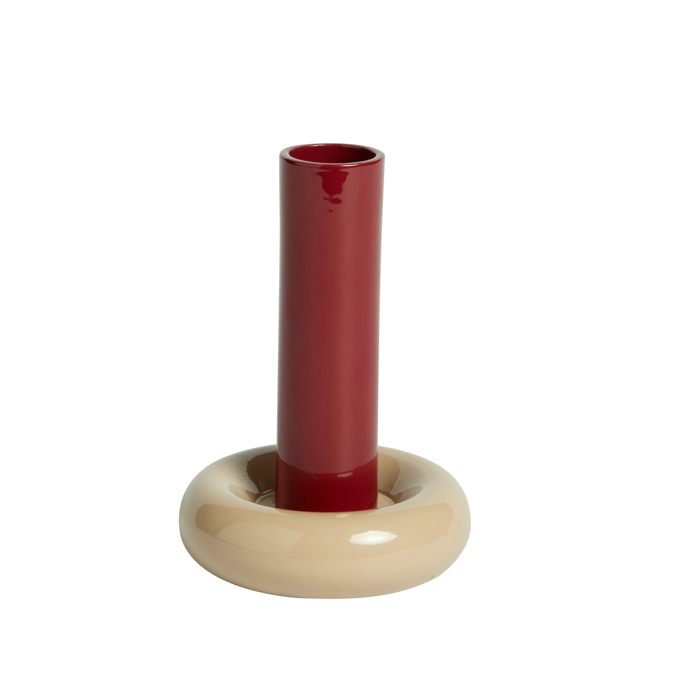 Kaarsenhouder Donut L - Bordeaux