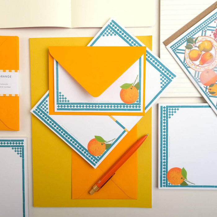 Oranje | A5 notitieblok | 52 bedrukte pagina's, gerecycled notitieboekje