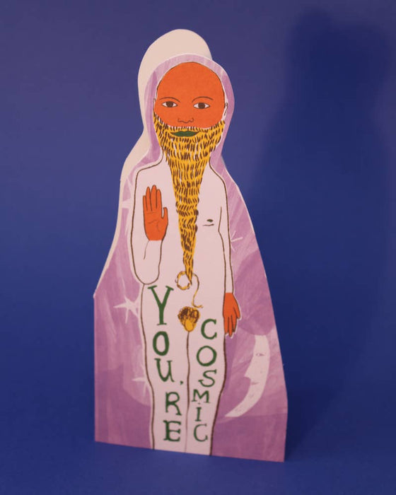 Je bent Cosmic Shaped Greetings Card