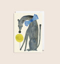 Mini verjaardagskaart Happy Murphy, A7-formaat met witte envelop