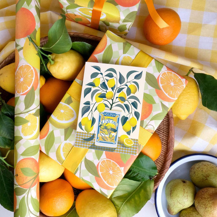 Citroenboom | Alledaagse wenskaart | Mediterraan, Fruit