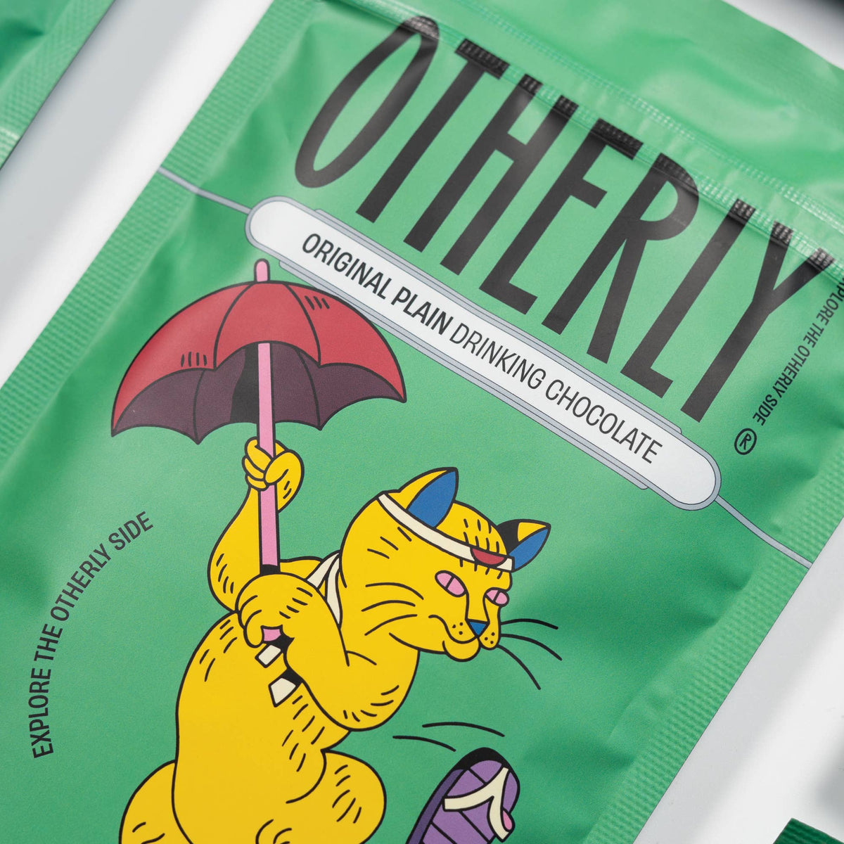 Verpakking Otherly pure drinkchocolade, achterzijde