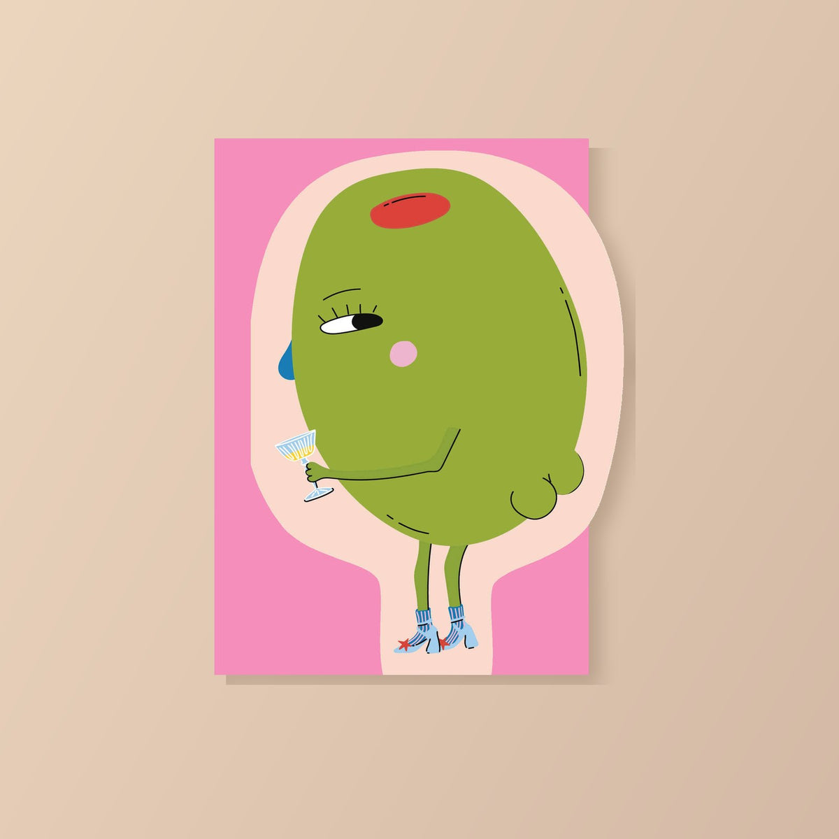 Hoi Olive! Stansvel alledaagse wenskaart | grappige kaart | studio
