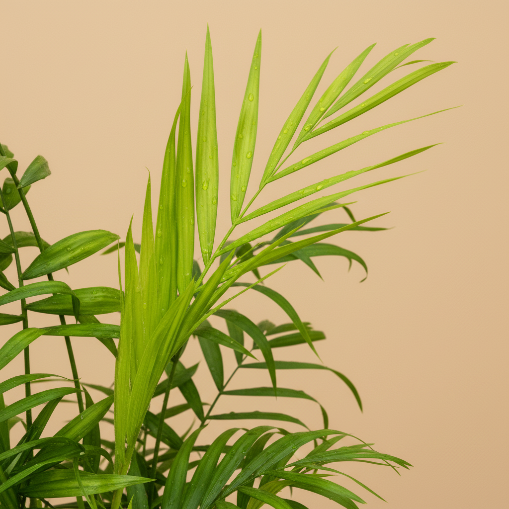 Chamaedorea palm – close-up bladeren