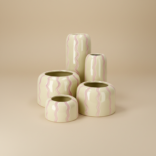 Cream & Pink vazen collectie