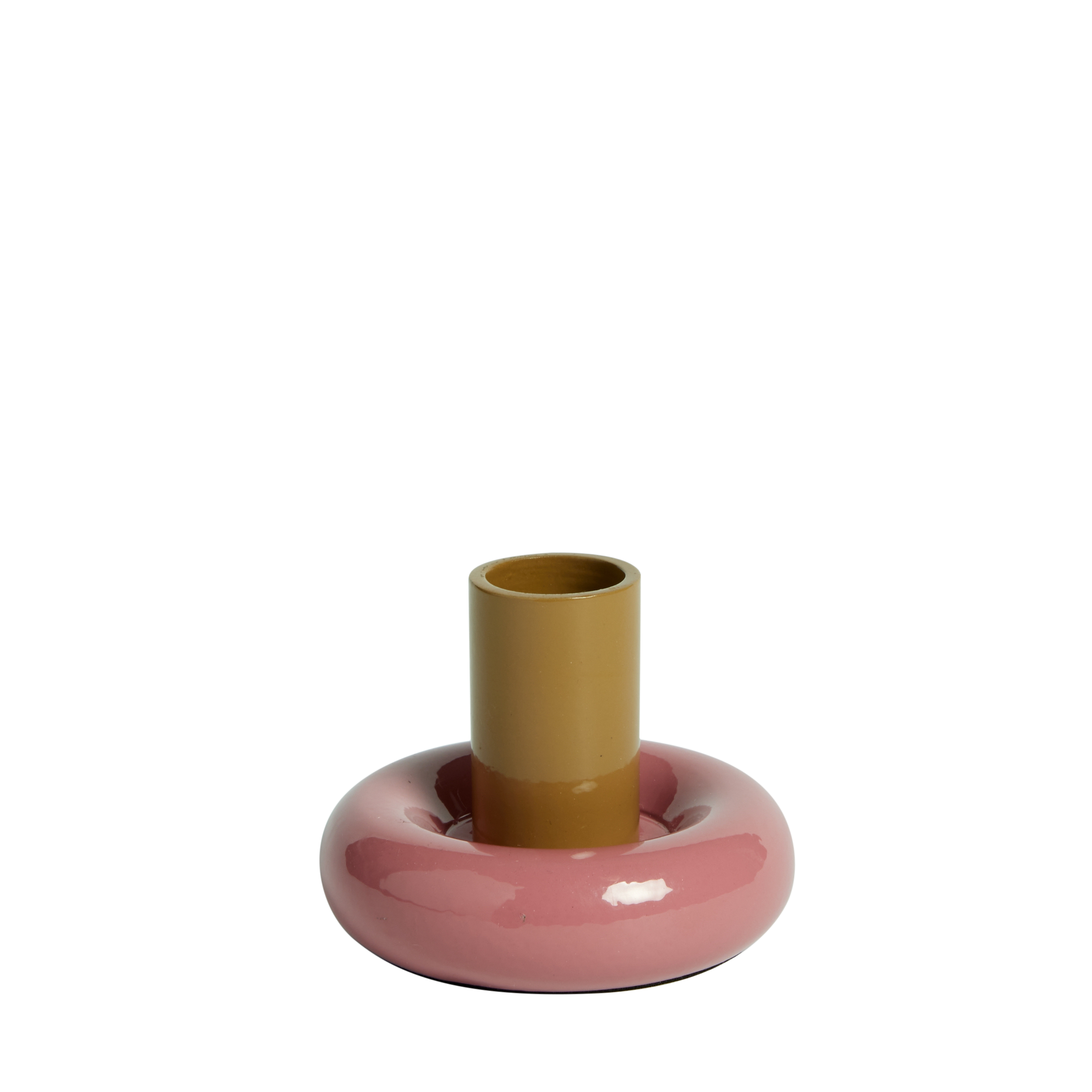 Kaarsenhouder Donut S - Rozenhout